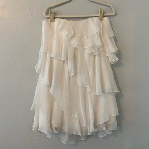 Halston heritage bridal collection tiered mini dress​​​​​​​​​​